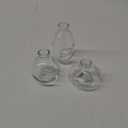 Glass Bud Vase for Centerpieces: 3 Pcs Glasseam Clear Mini Small Vases for Flowers Bulk Flower Vase Set Aesthetic Cute Handmade Tiny Short Wedding Table Centerpiece Decor