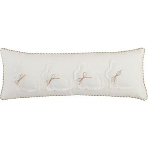 Mud Pie Long Spring Bunny Pillow; Long 11" x 32"