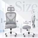 Ergonomic Office Chair for Long Hours and Back Pain, 3.5" Cushion, 330 LBS