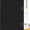 Saloon Swinging Doors 24/28/30/32/36 Inch Wide, Black Heavy Duty Swinging Half Door with Hinges and Hardware, Single Swing Cafe Doors for Doorway Bar Kitchen Decor