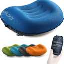 TREKOLOGY Ultralight Inflatable Camping Travel Pillow - ALUFT 2.0 Compressible, Compact, Comfortable, Ergonomic Inflating Pillows for Neck & Lumbar Support While Camp, Hiking, Backpacking (Navy Blue)