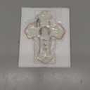 DEMDACO Bless This Child Soft Pink 7 x 5 Porcelain Ceramic Hanging Wall Cross