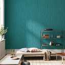 Haimin Grasscloth Wallpaper Textured 24in X 393in Fabric Contact Paper Teal Green Wall Paper Textured Linen Wallpaper Peel and Stick Self-Adhesive Teal Thick Vinyl Embossed Film (Green)