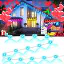 MUCCCUTE Permanent Outdoor Lights for Holidays Valentines 150ft RGB House Light w/App & Remote Control Smart Rainbow LED IP67 Waterproof for New Year Christmas Roof Eaves Garden Dcor All Year Around