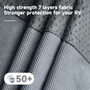 VINPATIO Class A RV Cover Extra Thick 7 Layers Top: Fits 37'-40' RV, Heavy Duty Windproof Waterproof Class A Motorhome Cover with 2 Extra Long Straps, Gutter Covers