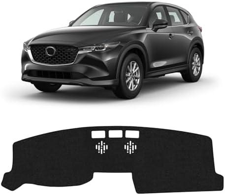 KUST Dash Cover for Mazda CX-5 CX5 2017-2024 2025 2026 (Without HUD) Polyester Non-Slip Center Console Dash Cover Interior Accessories for Mazda CX5 Sunshade No Glare Gray