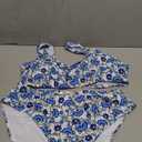 AI'MAGE Women Ribbed Bikini Sets Sporty Swimsuits Scoop Neck Two Piece Bathing Suits High Cut Bikini XXL