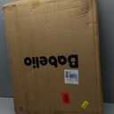 BABELIO Mom's Choice Award Winner-BABELIO 26-40" Metal Baby Gate with Wood Pattern, Press Guard C5 Easy Install Pressure Mounted Dog Gate for Stairs and Doorways, with Wall Protectors and Extension Kits