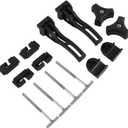 DICMIC Truck Tonneau Cover Replacement and Accessories Part Kit for Hard Tri-fold & Quad-fold Truck Bed Cover Include Nut, T-Bolt and Tonneau Cover Clamp, 2X Rear Clamp