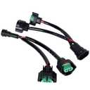 O-NEX H11 OEM Style Male to Female 2 Way Splitter Wire Bulb Socket Headlight Wiring Harness Extension for Headlight or H8 Fog Light Retrofit Use Car Accessories, Pack of 2