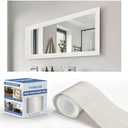 TIANLDD 27 FT Wood Grain Wallpaper Border, Removable Waterproof Mirror Border Peel and Stick,Bathroom Mirror Frame Border.(White Oak)