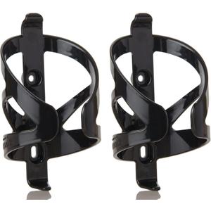 Bike Water Bottle Holder & Bottle Combo  2-Pack 22 oz Sports Squeeze Bottles with Pull Top Cap & Easy-Install Bike Cage  Made in USA  50 Strong Brand