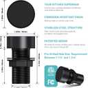 WEBANG Garbage Disposal Wireless Switch Kit, Sink Top Waste Disposer On/Off Switch with 15-Amp 125V Tamper Resistant Wall Outlet, ETL Listed, Black Button