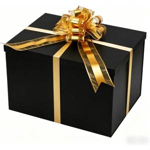 UoeRing Black Extra Large Gift Box 2Pcs 17x13x11 inch,luxury Gift Box with Lid for Birthday Christmas Valentine's Day Mother's Day (Contain Pull Bows,Card,Envelope,Filler)
