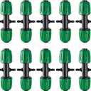 10 Pcs 1/2" to 1/4" Barbed Tee Connector, 1/2 Inch to 1/4 Inch Drip Irrigation Fittings Drip Line Reducer Tee Connectors 1/2" to 1/4" 4-Way Splitter Connectors for Garden Drip Irrigation System