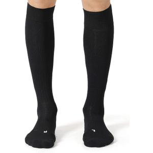 CS CELERSPORT 2/3 Pack Soccer Softball Baseball Socks for Youth Kids Adult Multi-Sport Compression Knee High Socks (Black, L)
