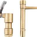 QWORK Quick Coupling Valve Key Set, 3/4-Inch Brass Quick Coupler Valves, Irrigation Tool with Quick Coupler Key for Yard