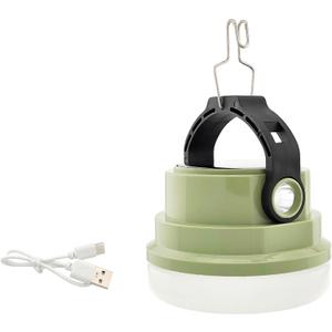 GHJ Solar-Powered LED Camping Lantern Rechargeable, Portable Tent Light with Magnetic Handle - Ideal for Camping, Emergencies, Home, and Car Use, White 