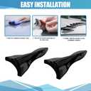 RGOAANC 10PCS Universal Car Carbon Fiber Black Shark Fin Diffuser Set, ABS Material, Upper Position, Reduces Wind Resistance and Noise