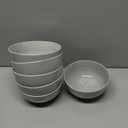 KooK Soup Bowls, Cereal Bowl, Ceramic, Bowls for Kitchen, Microwave, Dishwasher and Freezer Safe, Porcelain Dishes for Pasta, Salad, Oatmeal, Deep Interior, 20 oz, Set of 6, (Powder Grey)