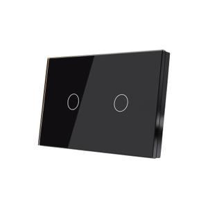 Smart Light Switch 3 Way Multi-Control FCC Certified Need Neutral Wire No Hub Required,2.4GHz Glass Panel APP Control Timer Work with Tuya/Smart Life,Alexa and Google Home,Black 2 Gang