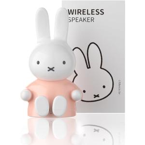 Miffy Portable Bluetooth Speakers, Cute Portable Wireless Speakers with Loud Stereo Sound, Built-in Mic, TF-Card Slot, Dual Pairing,40H Playtime for Room, Desk Decor, for her (Pink)