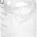 Mason Craft & More Airtight Kitchen Food Storage Clear Glass Clamp Jars, 101 Ounce (3 Liter) Extra Large Clamp Jar