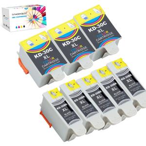 Compatible Kodak 30 30XL Ink Cartridges Replacement for Kodak 30B 30C Ink for Kodak ESP C315 C310 ESP 3.2 Office 2150 2170 Hero 3.1 5.1 Printers (5Black, 3Color)