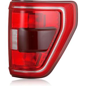 Halogen Tail Lights W/Blind Spot(Module NOT Included) Compatible With 2021-2023 Ford F150 XL, XLT Pickup Taillight Rear Brake Lamp Signal Assembly with Bulbs Right Passenger Side ML3Z13404C