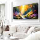 Abstract Wall Art Canvas Print Forest Landscape Painting Bathroom Decorative Paintings Modern Style Living Room Bedroom Office Home Decorations Nature Landscape Artwork 20x40 inches