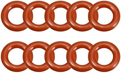 uxcell Silicone O-Ring, 16mm Outside Diameter, 9mm Inner Diameter, 3.5mm Width, VMQ Seal Rings Sealing Gasket Red, 10PCS