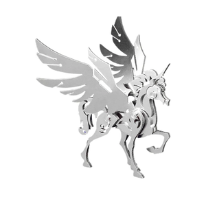 3D Metal Model Kits, Mechanical Small Unicorn 3D Metal Puzzle,Steel Divine Beast Series DIY Animal Brain Teasers Simple 3D Puzzles Home Decor Art Craft Gifts Toys for Adult