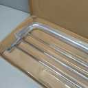 18 Inch Bathroom Towel Rack Towel Bar Towel Shelf Chrome Stainless Steel and Zinc Alloy Wall Mount 1pc for House Lavatory and Hotel