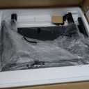 Adjustable Height Tv Tray Table,Portable Folding Tv Tray Dinner Snack Trays Table,Small Foldable C-Shaped End Table for Eating,Slide Under Couch Side with Sturdy MDF Top,No Assembly(Black+Black)