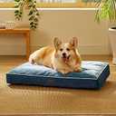  Bedsure Comfy Pet, Color: Navy Blue, Foam cushion white 28"x22"