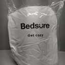 Bedsure Twin XL Comforter Set - Extra Long 5 Pieces Dorm Bedding Sets, GentleSoft Pinch Pleat White Bed in a Bag with Pintuck Comforter, Sheets, Pillowcase & Sham