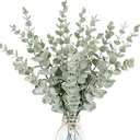 Tiyard 18pcs Eucalyptus Stems Artificial Eucalyptus Leaves Stems Artificial Fake Flowers for Home Office Flowers Bouquet Centerpiece Wedding Decoration Christmas Decor 2025