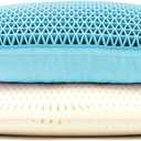 Pampkin TPE Grid Support Pillow Cooling Gel, Airflow Memory Foam with Cloud Feel Hypoallergenic, Ergonomic Neck & Shoulder Pain Relief Breathable, Pressure-Relieving Pillow for Sleep, Standard