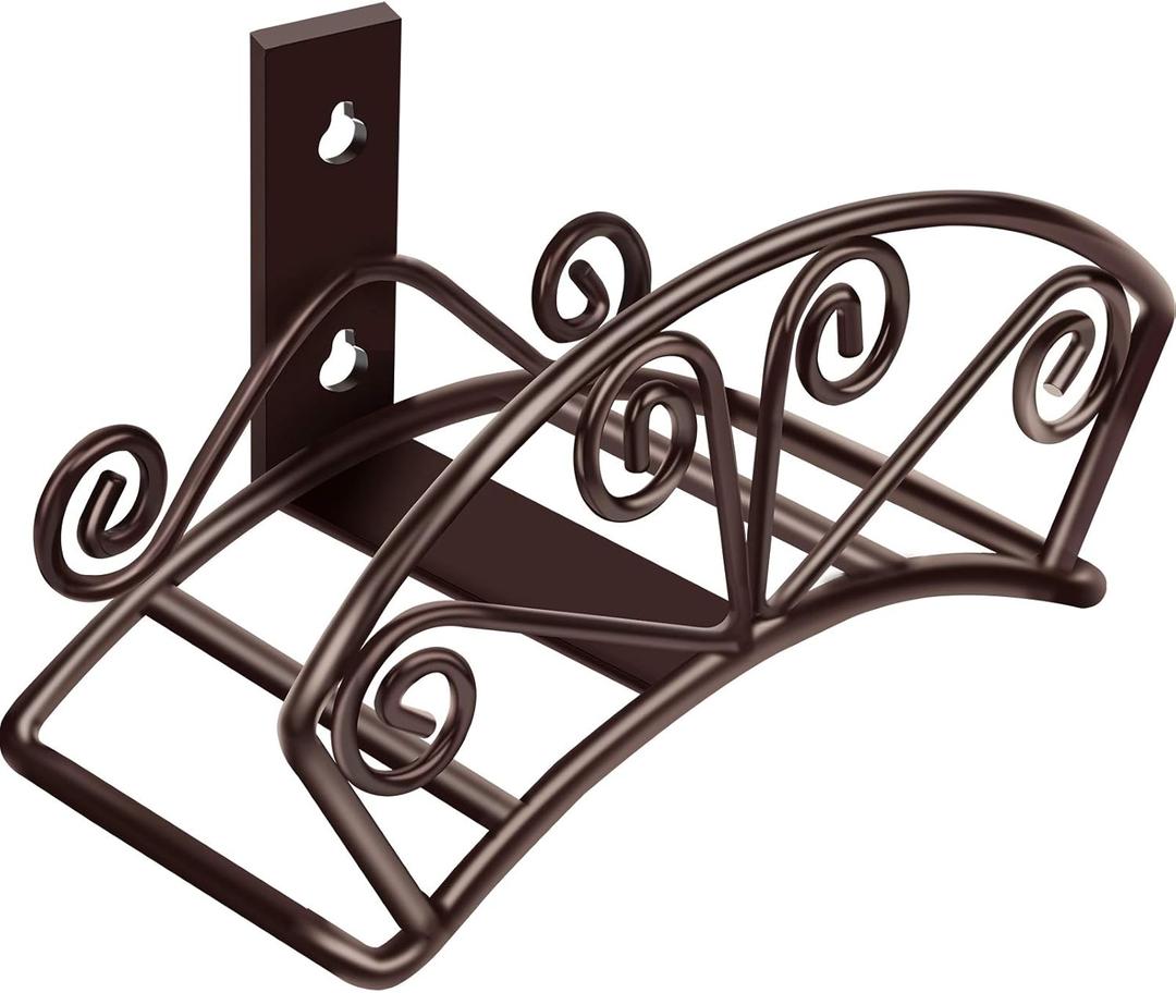 TomCare Garden Hose Holder Heavy Duty Water Hose Holder Solid Metal Hoses Hanger Wall Mount Decorative Durable Garden Hoses Storage Hose Reel Hose Organizer for Outside Yard, Bronze