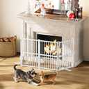 Snughome Dog Gate Indoor, 23.62" H Freestanding Short Dog Door Gates with Support Feet, Expands Up to 63.78 Wide Foldable Pet Gates for Doorways, 4 Panel Folding Pet Door Pet Fence for Puppy, White