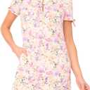 CeCe Women's Short Sleeve Bow Keyhole Dress 10