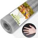 1/2 Inch 19 Gauge Hardware Cloth, 48" x100' Double-Layer Hot-Dip Galvanized After Welding, Heavy-Duty Chicken Wire,Rabbit/Garden Fence Mesh Roll - Durable Welded Poultry Netting, Tree Guard