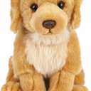 Living Nature Golden Retriever Stuffed Animal | Fluffy Dog Animal | Soft Toy for Kids | 8 inches
