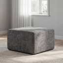 Ottoman for Modular Sectional Cloud Couch, Chenille Deep Seat Boneless Couch for Living Room, Bedroom and Apartment, No Assembly Required, DIY Combination, Dark Grey