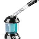 Facial Steamer - DENFANY Nano Ionic Face Steamer with Extendable 360 Rotating Arm - Portable Facial Steamer for Personal Care at Home or Salo (Black)