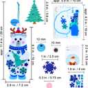 Winlyn 24 Sets Winter Decorations DIY Polar Bear Ornaments Christmas Craft Kits Foam Polar Bear with Snowflake Foam Stickers for Kids Holiday Seasonal Gift Home Classroom Activities Party Favors