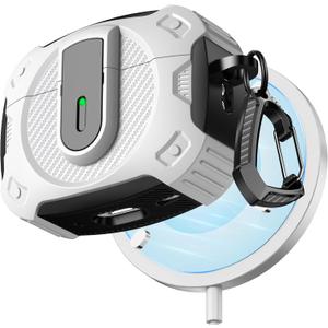 RFUNGUANGO for AirPods Pro 2nd Generation Protective case, 2024 New Space-Themed Protective case. Compatible with Airpods Pro 1/2 and, Works with MagSafe. [White]