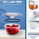 40 Pcs 84oz Large Food Storage Containers with Lids, Reusable Meal Prep Containers for Kitchen Storage, Airtight Leakproof & BPA-Free Freezer, Microwave & Dishwasher Safe