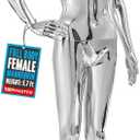 Female Mannequin - Premium Quality Construction, Detailed Dimensions for Realistic Proportions, Sturdy, Durable, and Secure, Versatile Display for Various Clothing Styles, Silver, Standard/Average