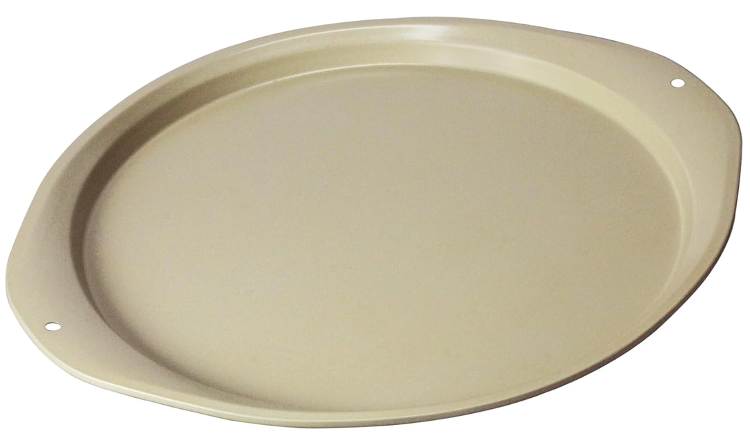 Pizza Pan - 14 Inch Nonstick Pizza Pan for Oven with Widen Handles for Cooking, Baking, and Grilling - Durable, Even Heating, Long-Lasting Kitchen Cookware (1, Black)